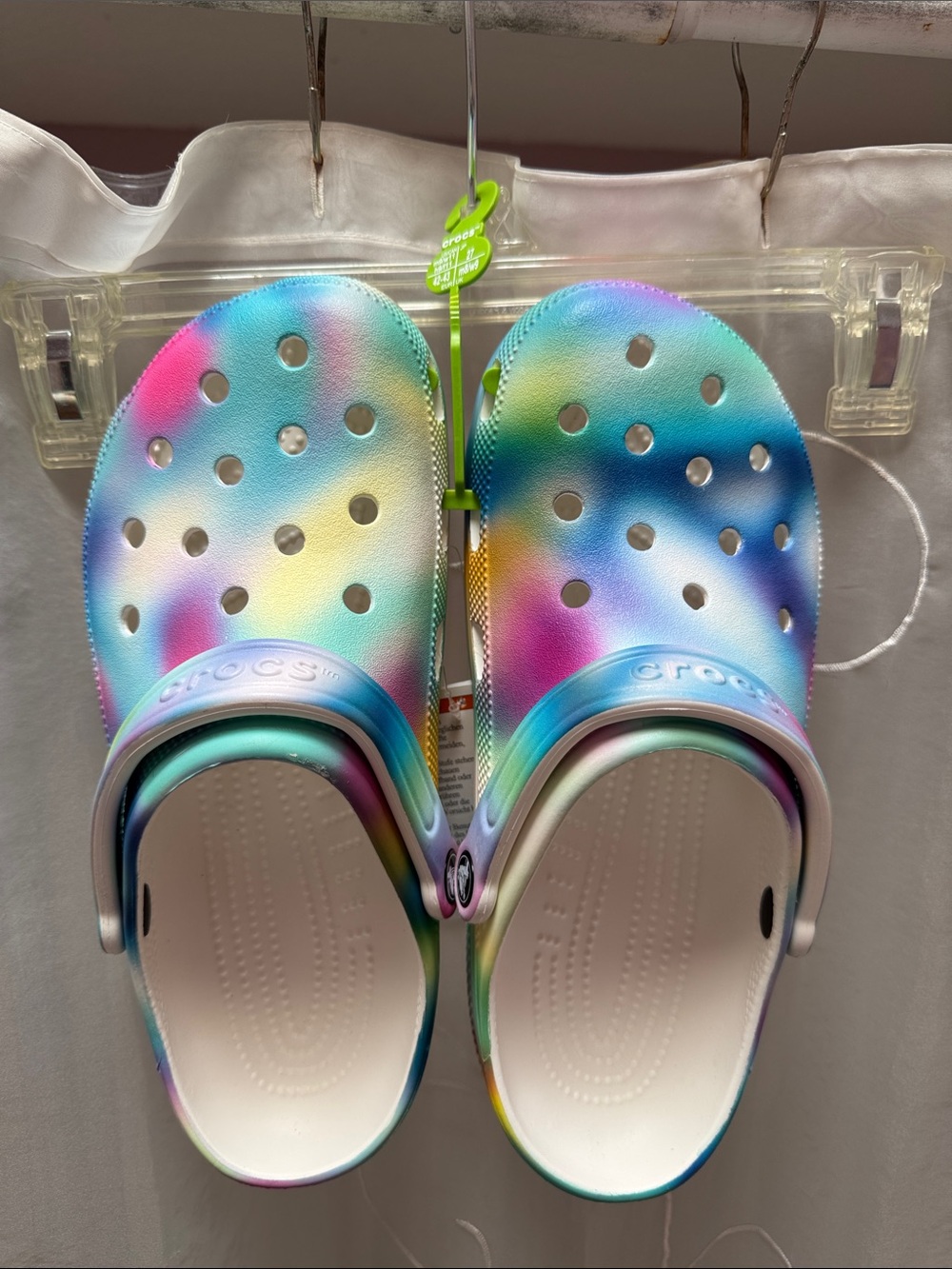 Tie Dye Crocs, Men’s Size 9/Women’s Size 11 (NWT)